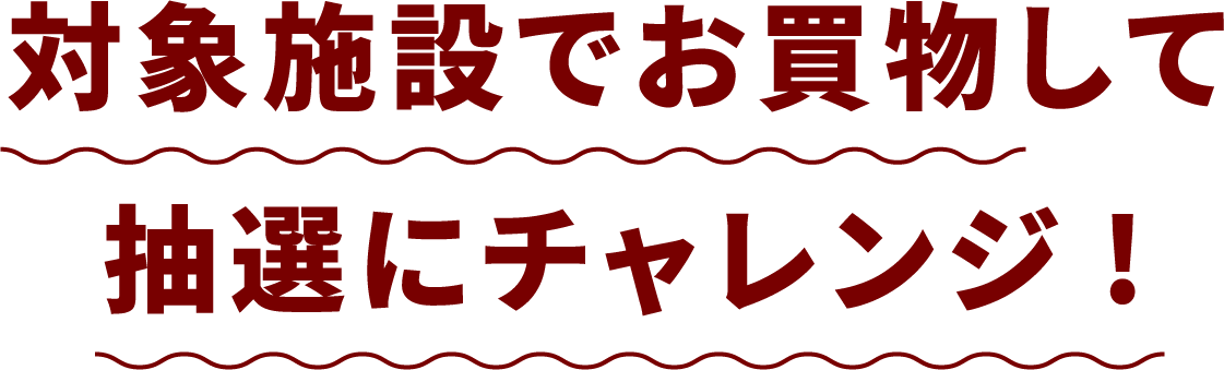 対象施設でお買物して抽選にチャレンジ!