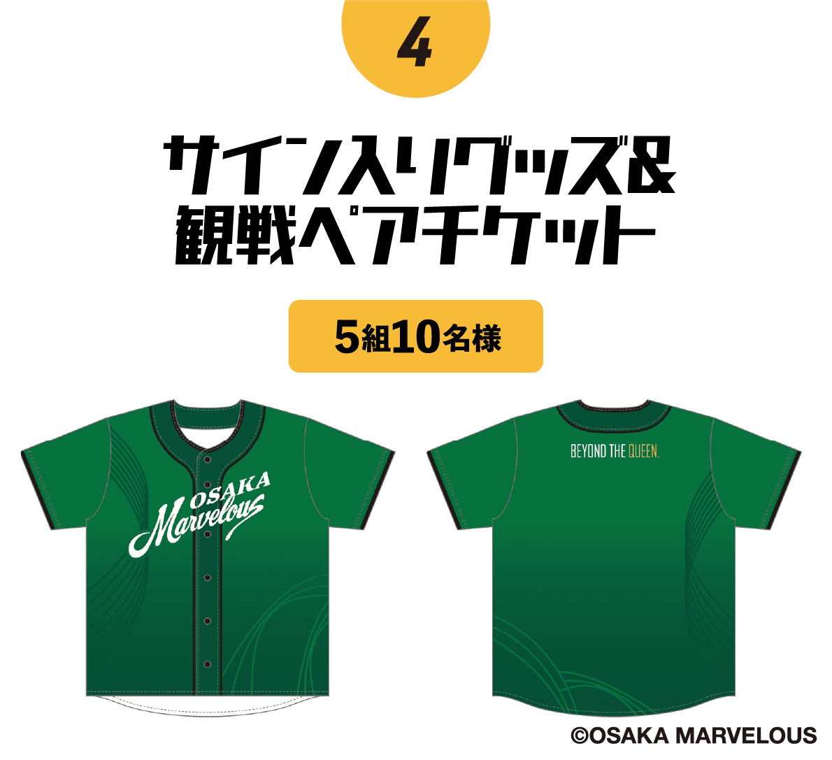 サイン入りグッズ&観戦ペアチケット