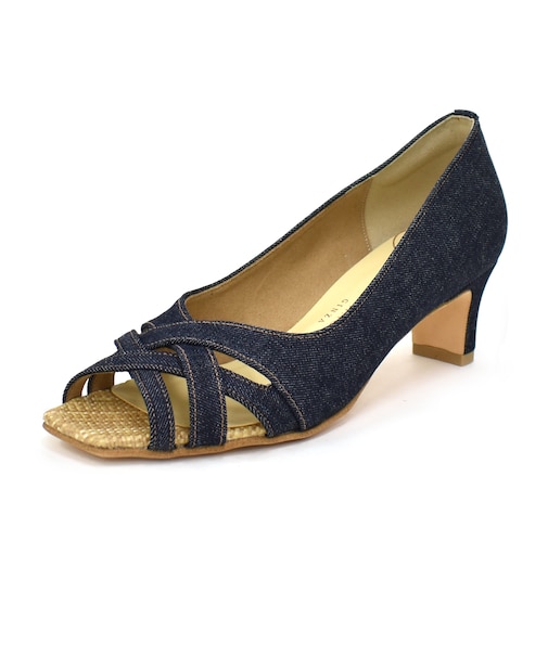 クロスデザインオープントゥパンプス WASHINGTON 323-95111