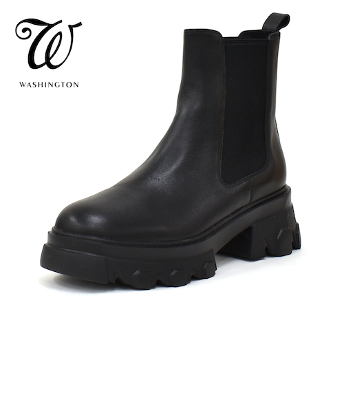 【美品】APOM本革ロングブーツ 23cm サイドゴア GOLDJAPAN 大きいサイズ レディース 靴 ブーツ ロングブーツ