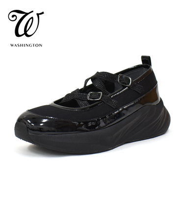 ダブルクロスベルト厚底シューズ W 305-15502