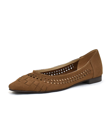 編み込みデザインフラットパンプス WASHINGTON 370-41214-S