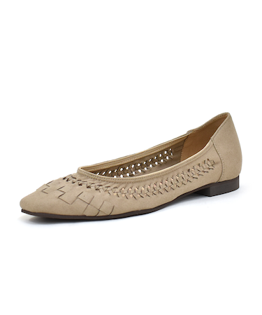 編み込みデザインフラットパンプス WASHINGTON 370-41214-S