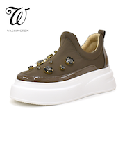 ビジュー厚底スリッポン W 305-15505