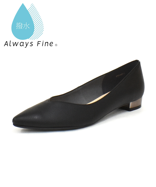 晴雨兼用 Vカット ローヒールパンプス WASHINGTON 427-211A-LINK