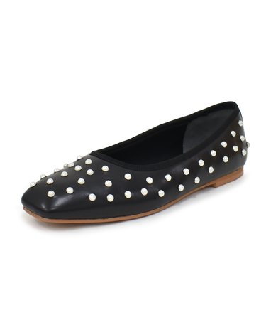 パールスタッズフラットパンプス W 307-11205