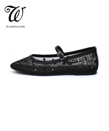 シースルーメリージェーンフラットシューズ W 307-11206