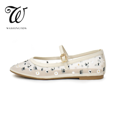 シースルーメリージェーンフラットシューズ W 307-11206