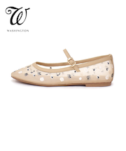 シースルーメリージェーンフラットシューズ W 307-11206