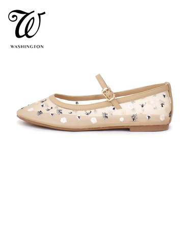 シースルーメリージェーンフラットシューズ W 307-11206