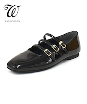 トリプルストラップフラットシューズ W 307-11203