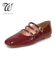 トリプルストラップフラットシューズ W 307-11203