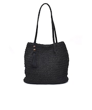 ウッドパーツタッセルペーパートートバッグ COOCO 999-2613112010