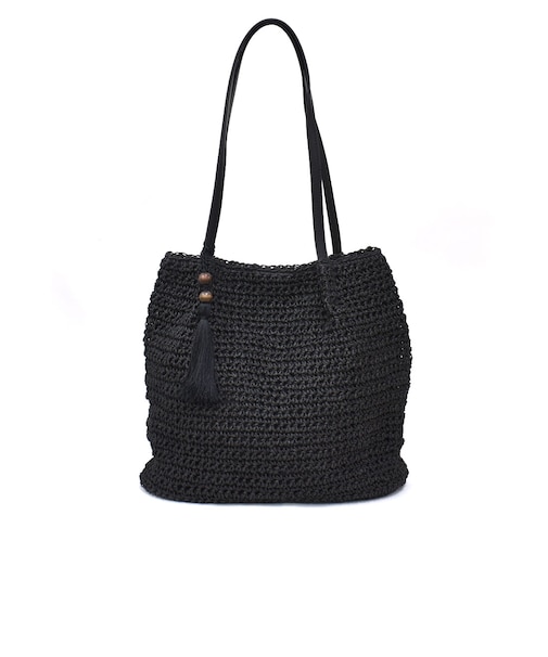 ウッドパーツタッセルペーパートートバッグ COOCO 999-2613112010