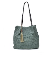 ウッドパーツタッセルペーパートートバッグ COOCO 999-2613112010