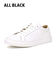 【&mallクーポン併用可】レザースニーカー ALL BLACK 345-TRAINER