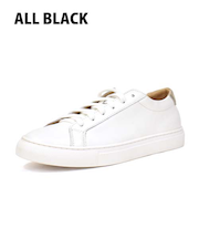 【&mallクーポン併用可】レザースニーカー ALL BLACK 345-TRAINER