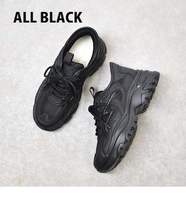 ボリュームソールスニーカー-247 ALL BLACK 346-247