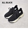 【&mallクーポン併用可】ラインストーン厚底スニーカー-246 ALL BLACK 346-246