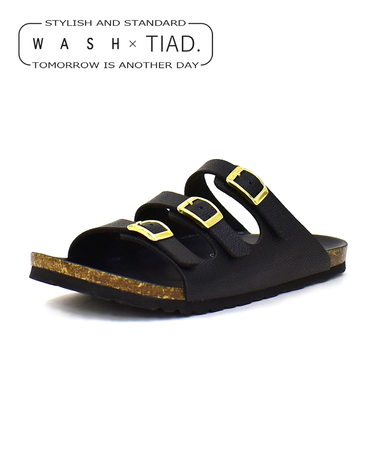 【&mallクーポン併用可】トリプルストラップサンダル WASH×TIAD. 370-SALSA