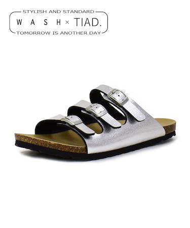 【&mallクーポン併用可】トリプルストラップサンダル WASH×TIAD. 370-SALSA
