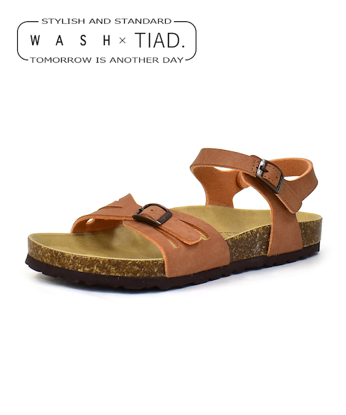 【&mallクーポン併用可】アンクルストラップサンダル WASH×TIAD. 370-BOSSA