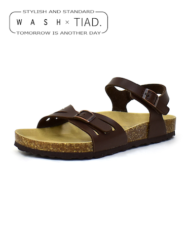 【&mallクーポン併用可】アンクルストラップサンダル WASH×TIAD. 370-BOSSA