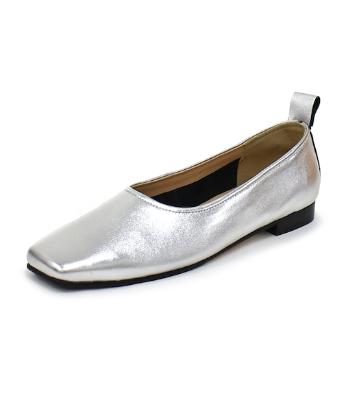 スクエアトゥフラットパンプス WASH 370-2009