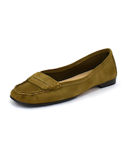 スクエアフラットローファー WASH 370-2007