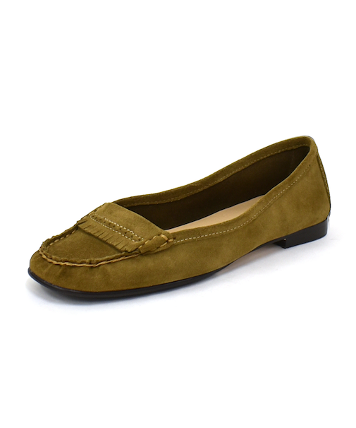 スクエアフラットローファー WASH 370-2007