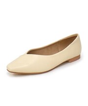 Vカットスクエアフラットシューズ WASH 370-2014