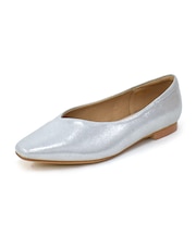 Vカットスクエアフラットシューズ WASH 370-2014