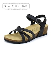 クロスストラップウェッジサンダル WASH×TIAD. 370-CEFIRO