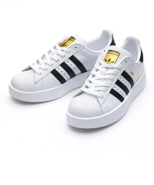 BA7666　SUPERSTAR BOLD W　WHITE/BLACK/GLD　563524-0001