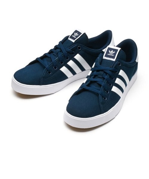 adidas コート/M/ポリエステル/NVY/無地/ adidas VL コート3.0 シューズ ホワイト×ブラック ID8797【日本