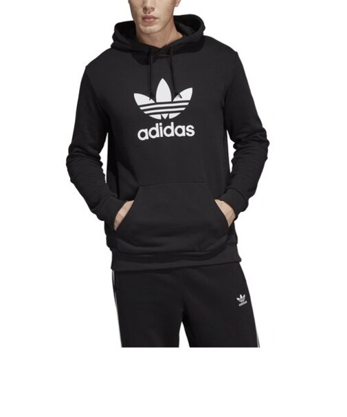 DT7964　M TREFOIL HOODIE　BLK　582330-0001