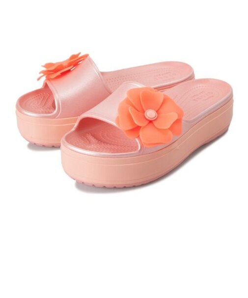 205694-737　CB Platform Vivid Blooms Slide　Melon　589055-0001
