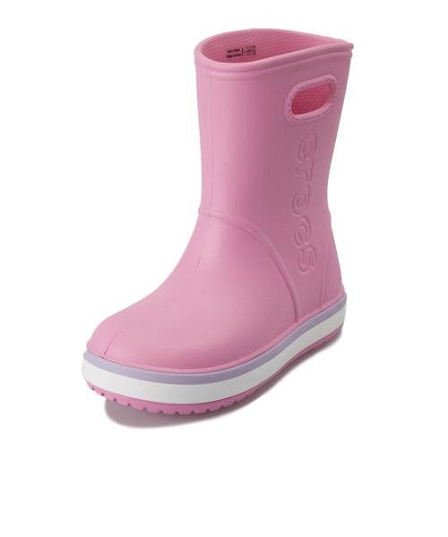 205827-6QM 14-195 CROCBAND RAIN BOOT K PINKLEMON/LAVEN 593834-0001