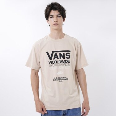 120H1012200　VANS WORLDWIDE S/S TEE　BEIGE　606838-0002