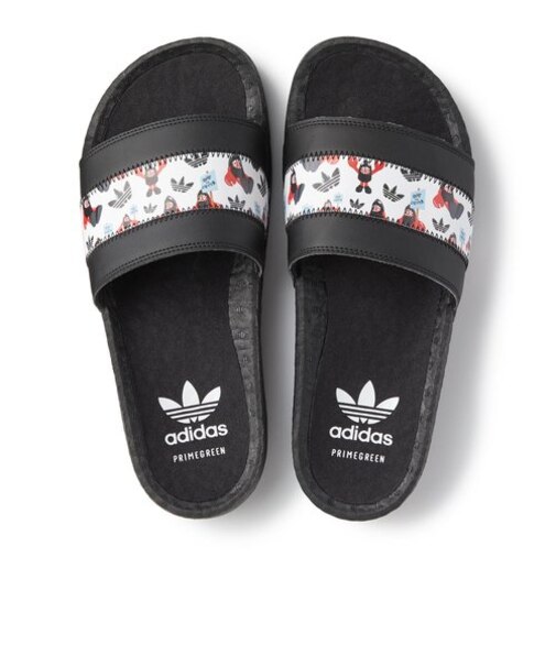 GY5345　ADILETTE BOOST　CBLK/CBLK/FWHT　615710-0001