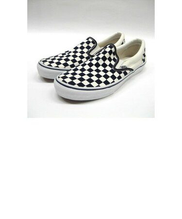 V98CLA　SLIP ON　NVY/WHT CHECK　466091-0014