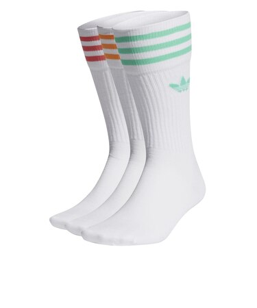 HC9562　U SOLID CREW SOCKS　WHT/ORAR　626517-0001