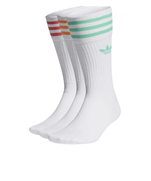 HC9562　U SOLID CREW SOCKS　WHT/ORAR　626517-0001