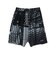 122-009002　GLITCH PHOTO SHORTS　BLACK　630428-0001