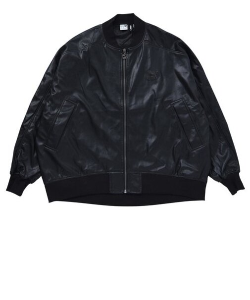 535579　W T7 OVERSIZED F LEATHER BOMB　51BLK　633593-0001