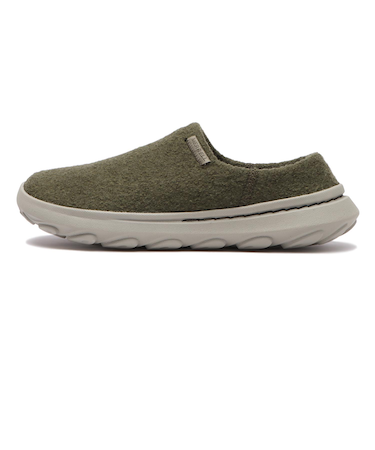 J004934　W'S HUT MOC 2 WOOL SLIDE　OLIVE　635544-0001