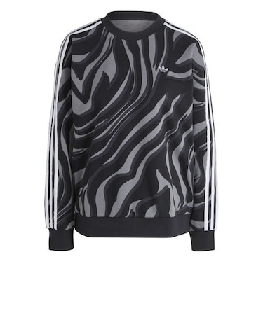 IJ8188　W AOP SWEATSHIRT(ANIMAL)　BLACK　637498-0001