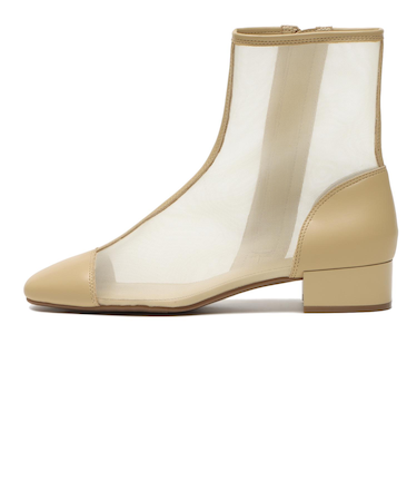 W3026　TULLE BOOTS 3　YELLOW BEIGE　634320-0002