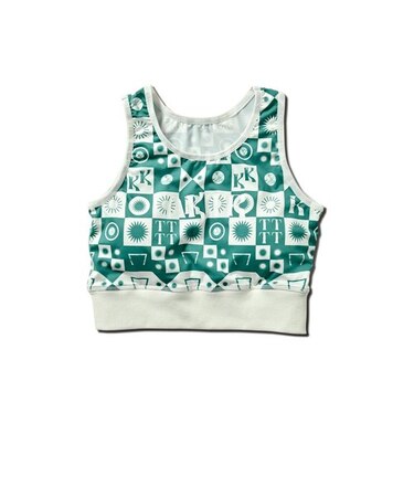 222-079001　DESERT DAISY CROP TOP　GREEN　642458-0001