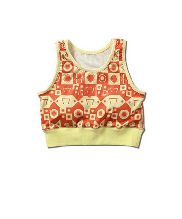 222-079001　DESERT DAISY CROP TOP　ORANGE　642458-0002